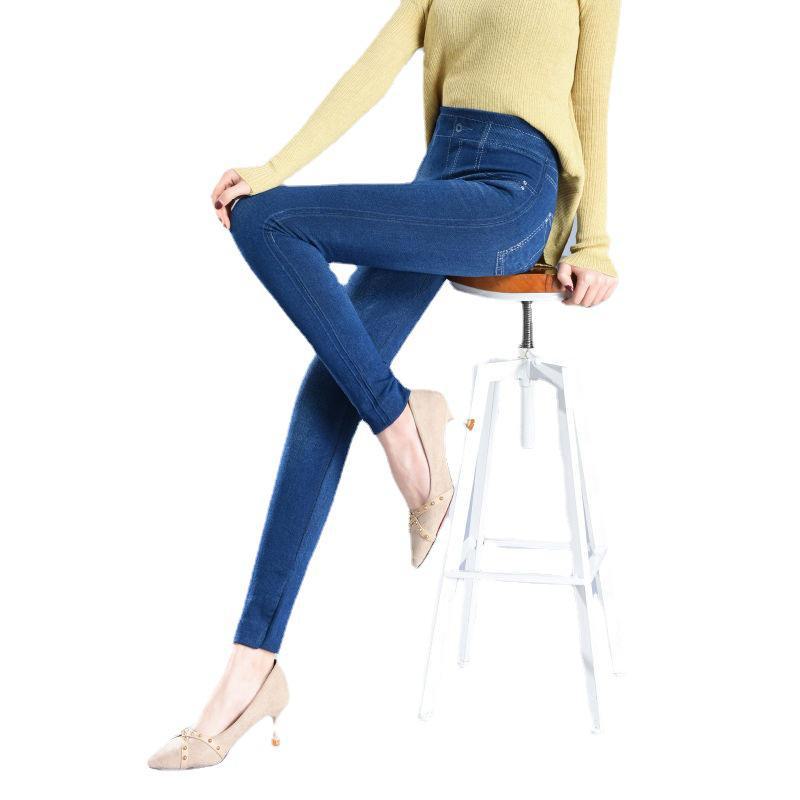 Women's Imitation Denim Leggings for Spring and Autumn