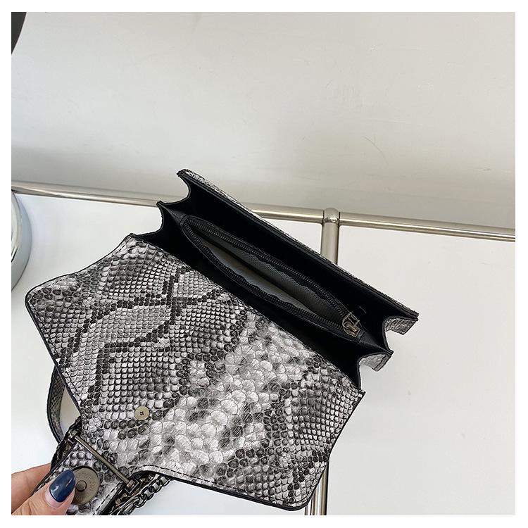 2024 Floral Crocodile Pattern Chain Crossbody Bag: Double Compartment Flap Shoulder Backpack