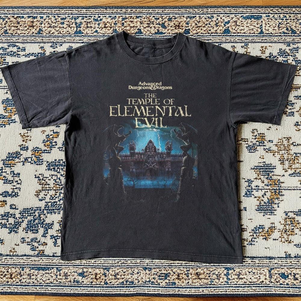 Advanced Dungeons amp Dragons Retro Unisex TShirt Temple Of Elemental Size S5XL Unisex T-Shirt Graphic Tee XXL