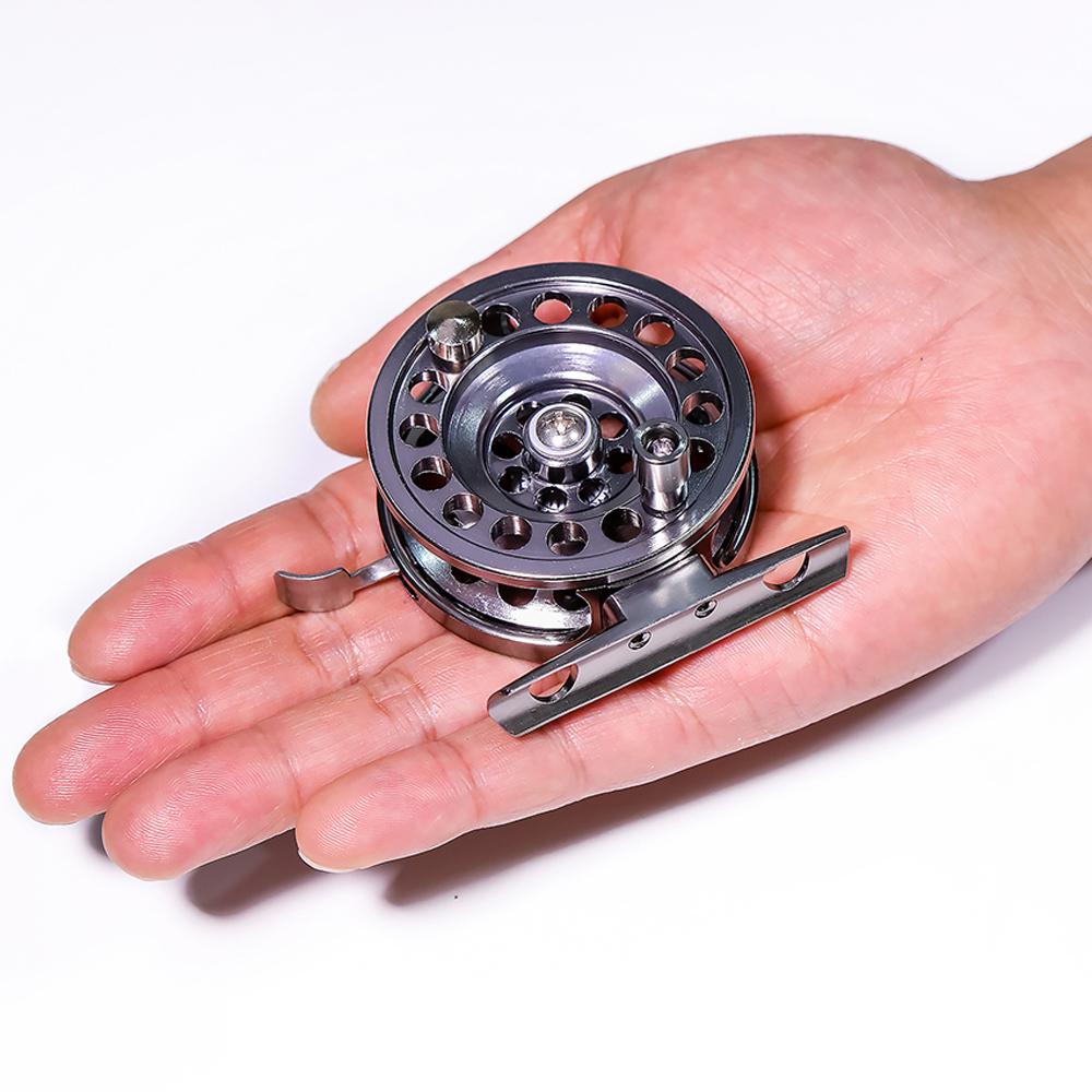 Full Aluminum Ice Fishing Reel Left/Right Handed V-shape Ice Fishing Wheel 50mm 60mm Fly Winter Fishing Reels Gear Ratio 1:1