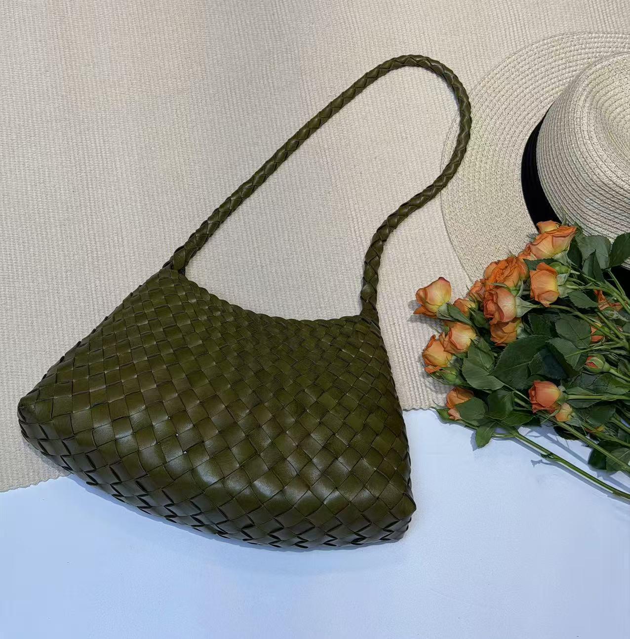 Dragon Diffusion French Woven Cowhide Basket