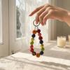 Strawberry Fruit Beads Keychain Exquisite Mobile Phone Chain Fashion Bag Charm Gift