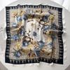 Luxuriöser Seiden-Carré-Schal für Damen mit Print, Halstuch, weiches Satin-Haarband, Handtaschen-Bänder, Foulard, Kopf-Hijab, Halstuch, Stirnband