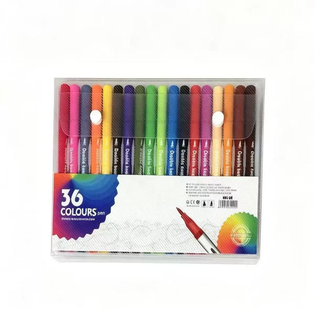 Watergedreven Dubbelzijdige Aquarel Pen Set met Gekleurde Fijnliner en Zachte Punt