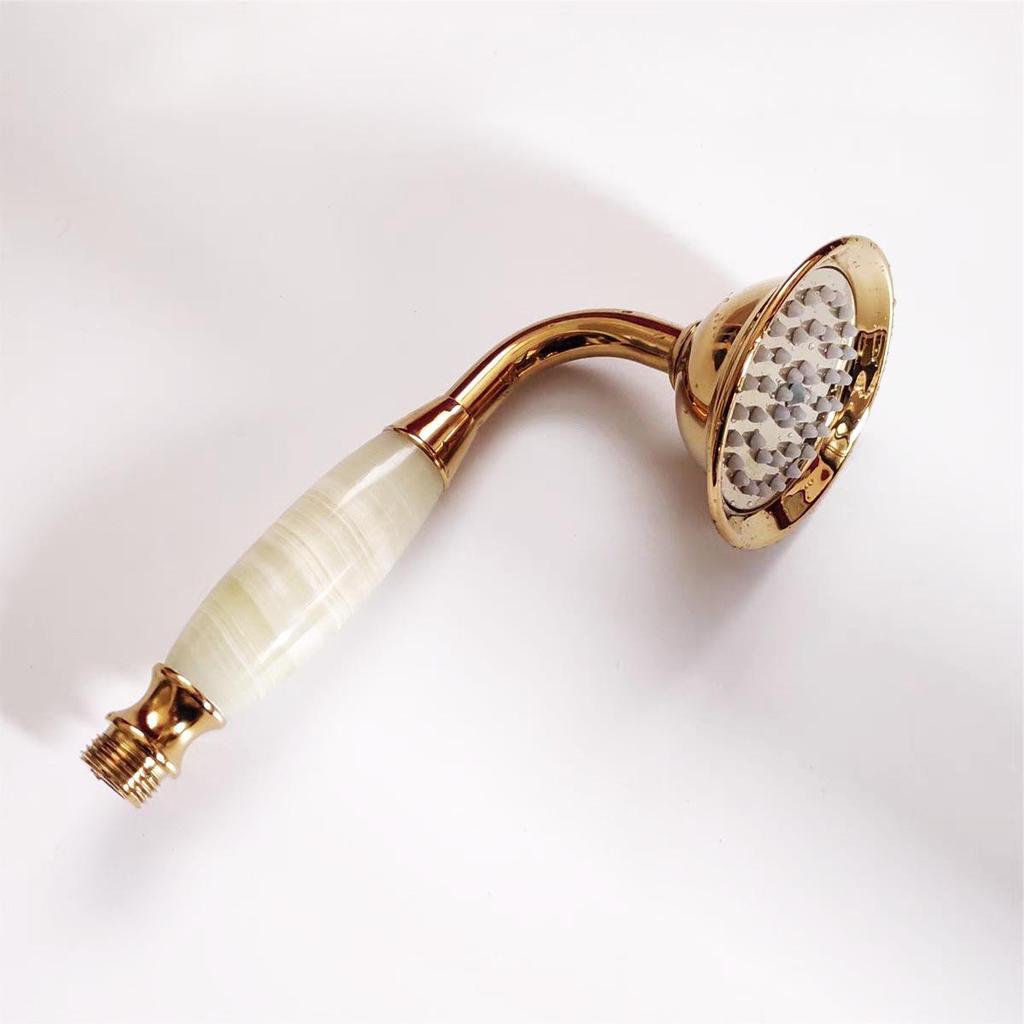 Rose Gold Stainless Steel European-Style Handheld Shower Head with Antique Black Finish