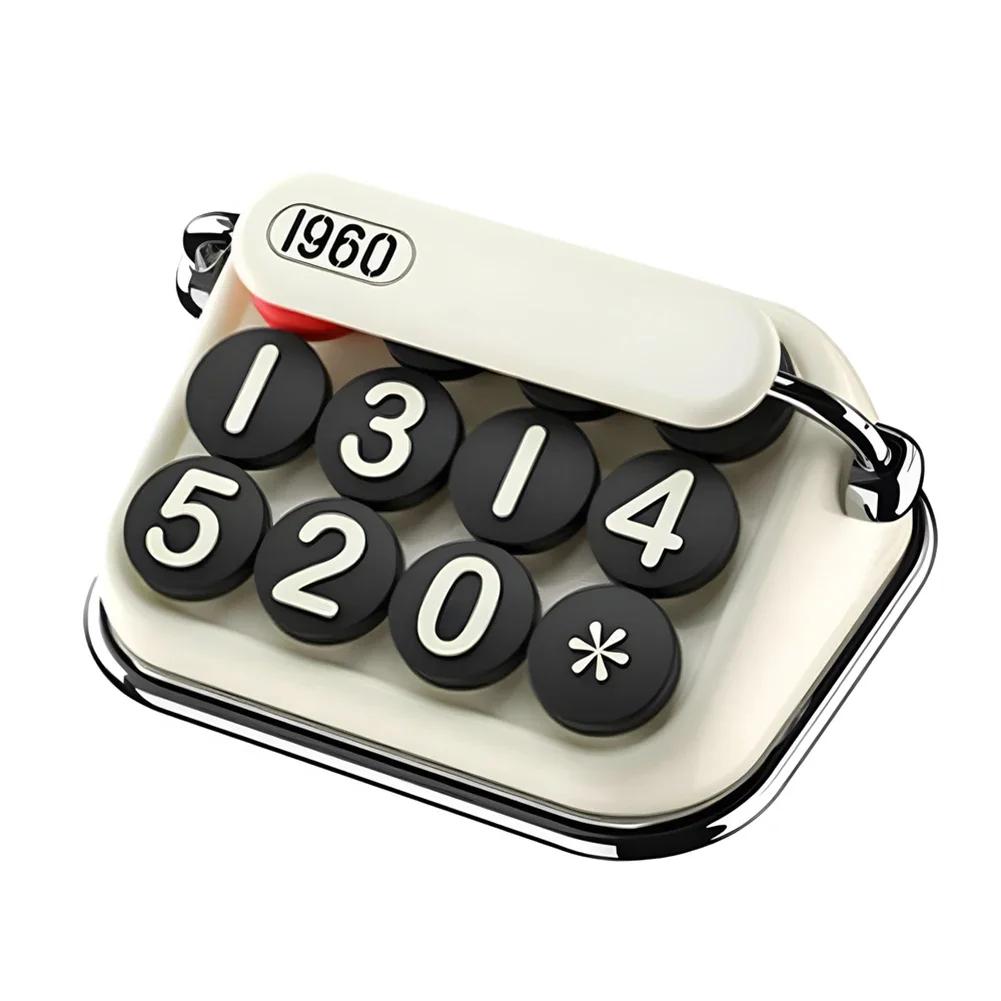 

Новейший креативный парковочный номер телефона автомобиля ретро-пишущая машинка скрытая временная автоматическая остановка прямая замена автомобильные аксессуары бежевый