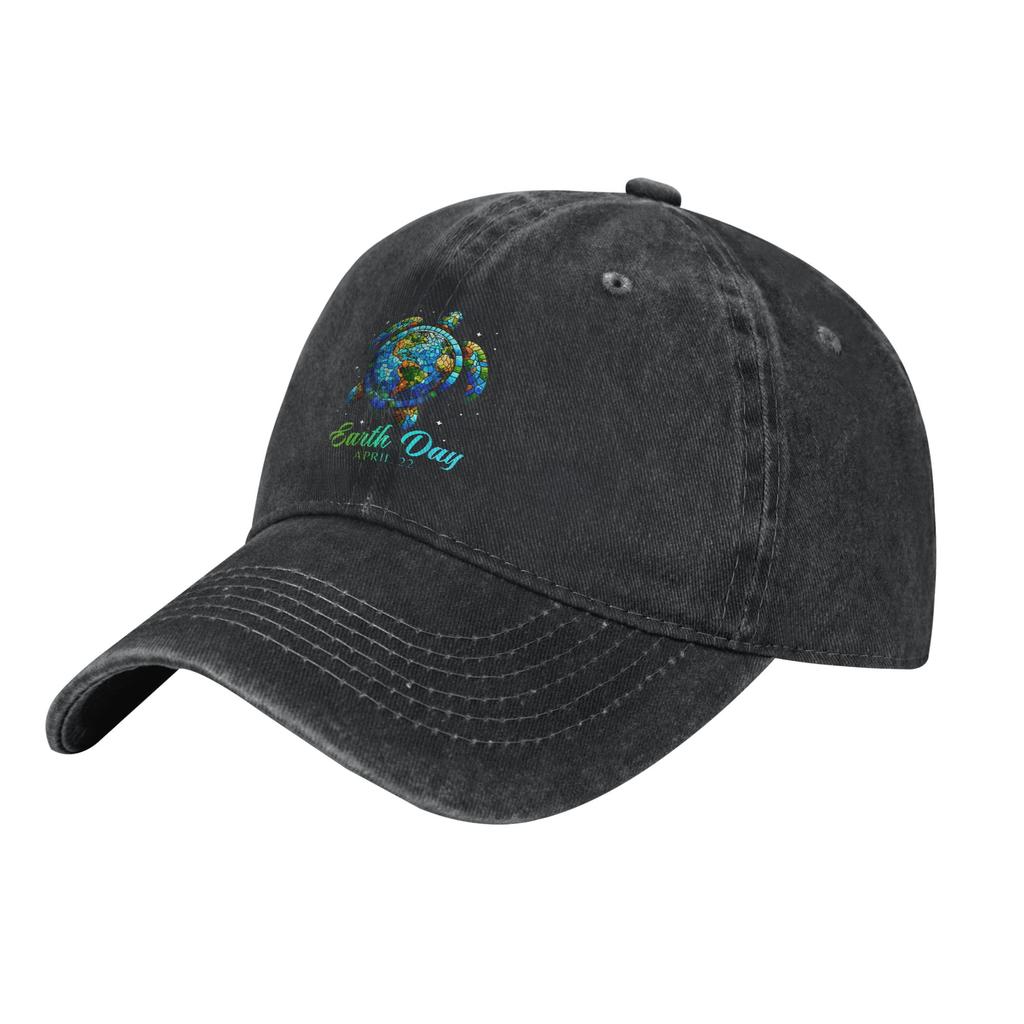 Planet Earth Saying Happy Earth Day  Baseball Caps Vintage Distressed Denim  Sun Cap Unisex Outdoor Summer Adjustable Hats Cap