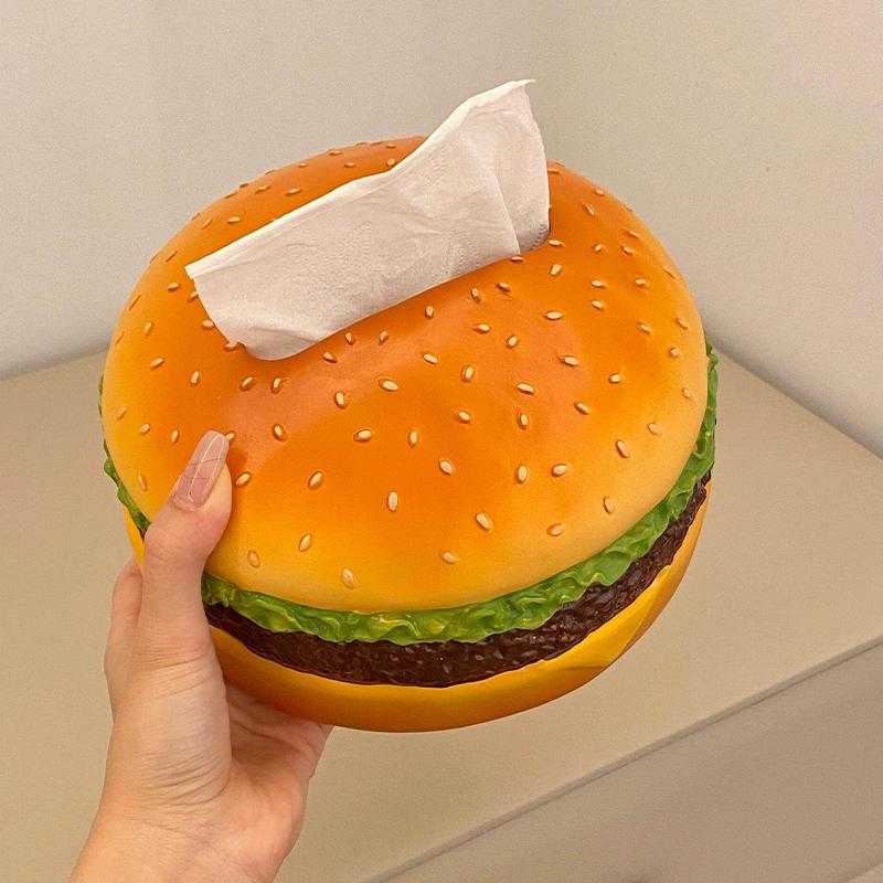 Hamburger Tissue Box Creative Living Room Furniture Paper Box Decoration Ornament Tissue Box