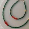 My Omelet [92.5 Silver] Green Emerald Pebble Bracelet