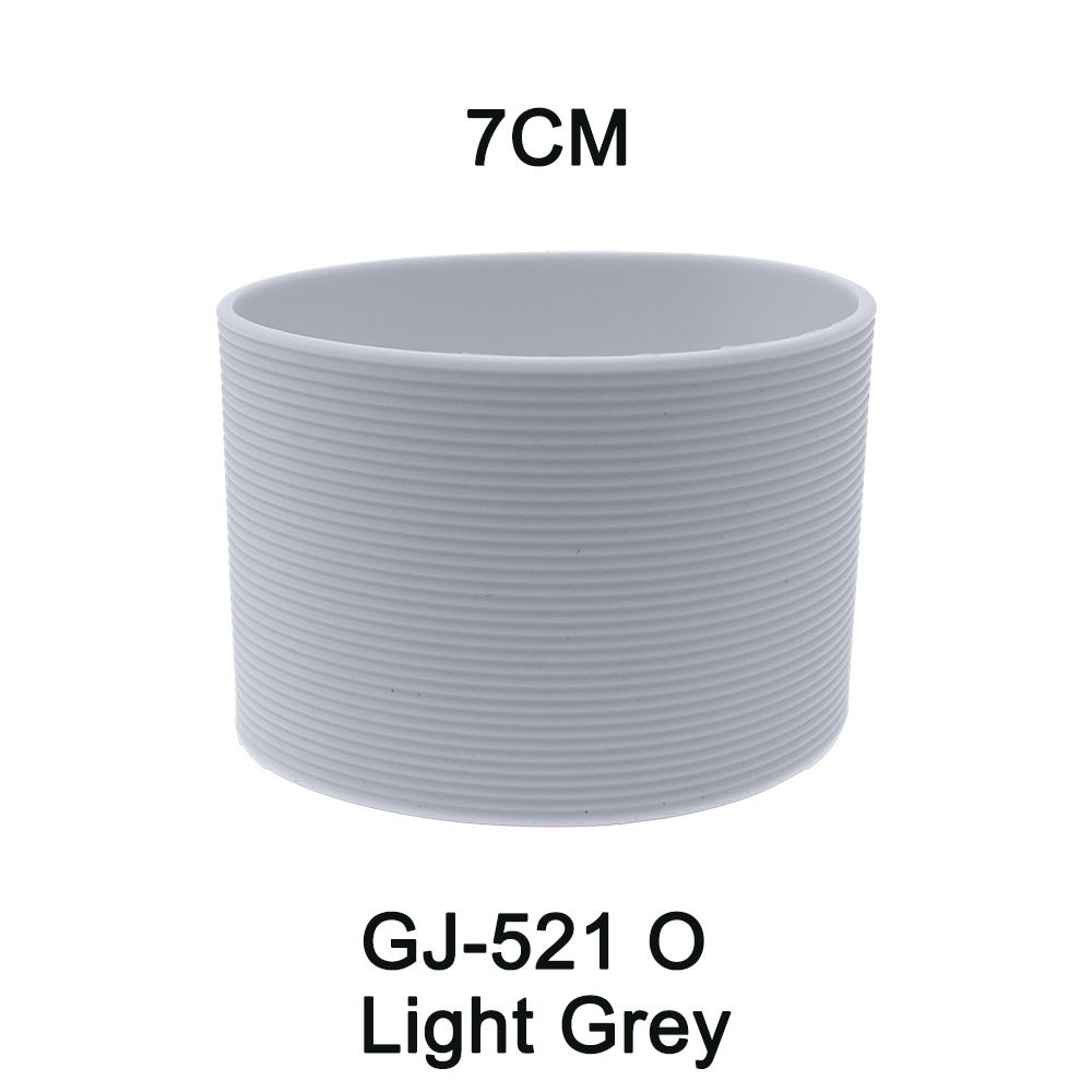 1Pc 27G 7cm 16 Colour Soft Silicone Heat Insulated Cup Sleeve Antiskid Grain Stripes Non-slip Wraps Glass Odorless Anti Slip
