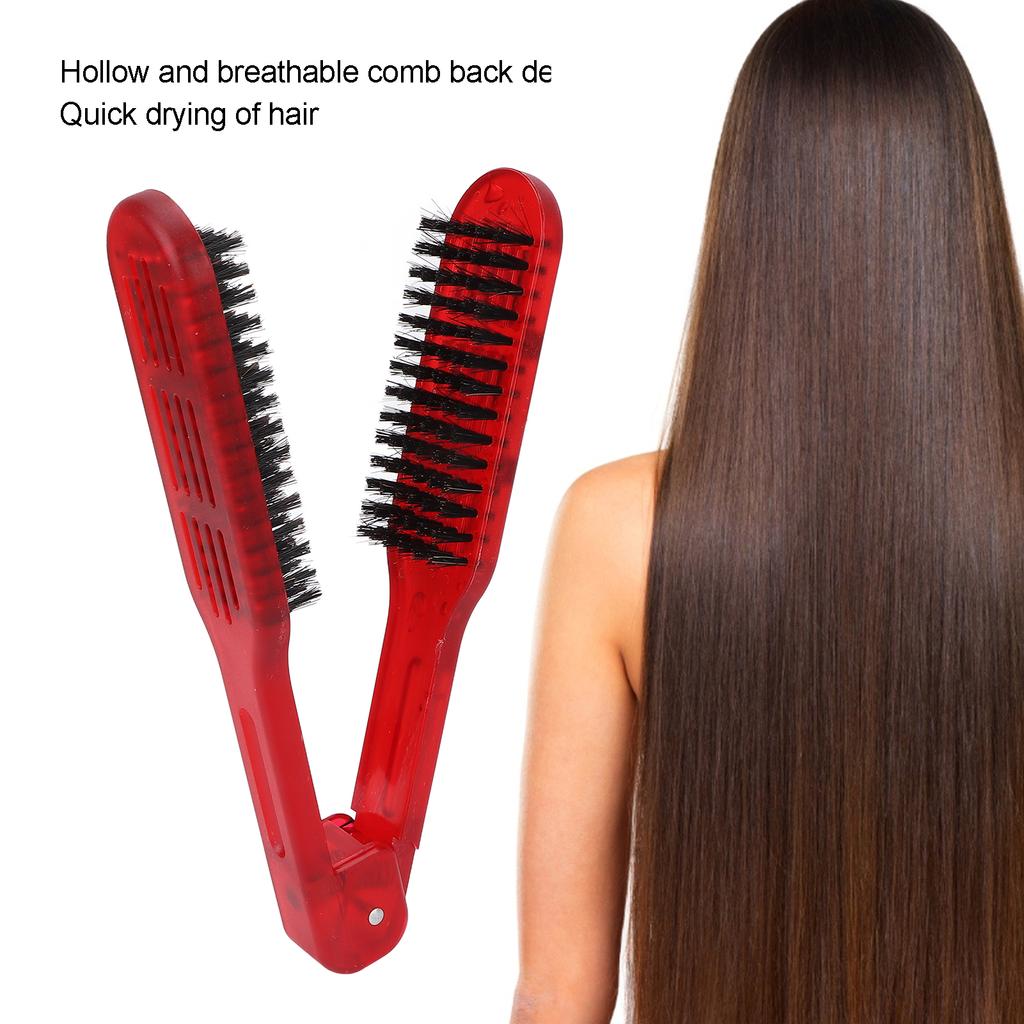 Hair Straightener Brush High Temperature Resistance Double Side Hair Straightening Styling Brush