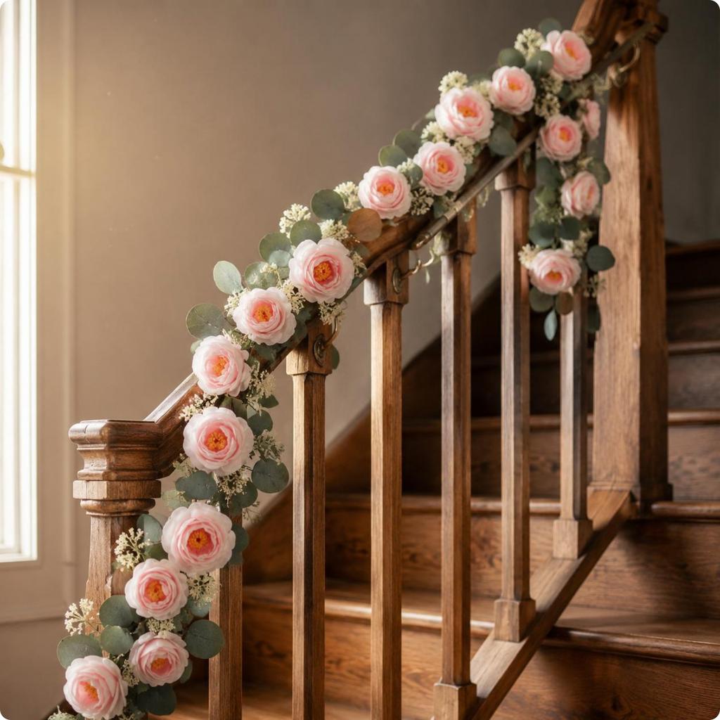 Artificial Flower Vine Sturdy Artificial Flower Garland Silk Flower Vine Fade Resistant Home Decor DIY Friendly for Party