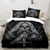 Baphomet Satan Demon Evil Duvet Cover Set Horror Evil Monster Bedding Set Full King Size Comforter Cover Christmas Navidad Gift
