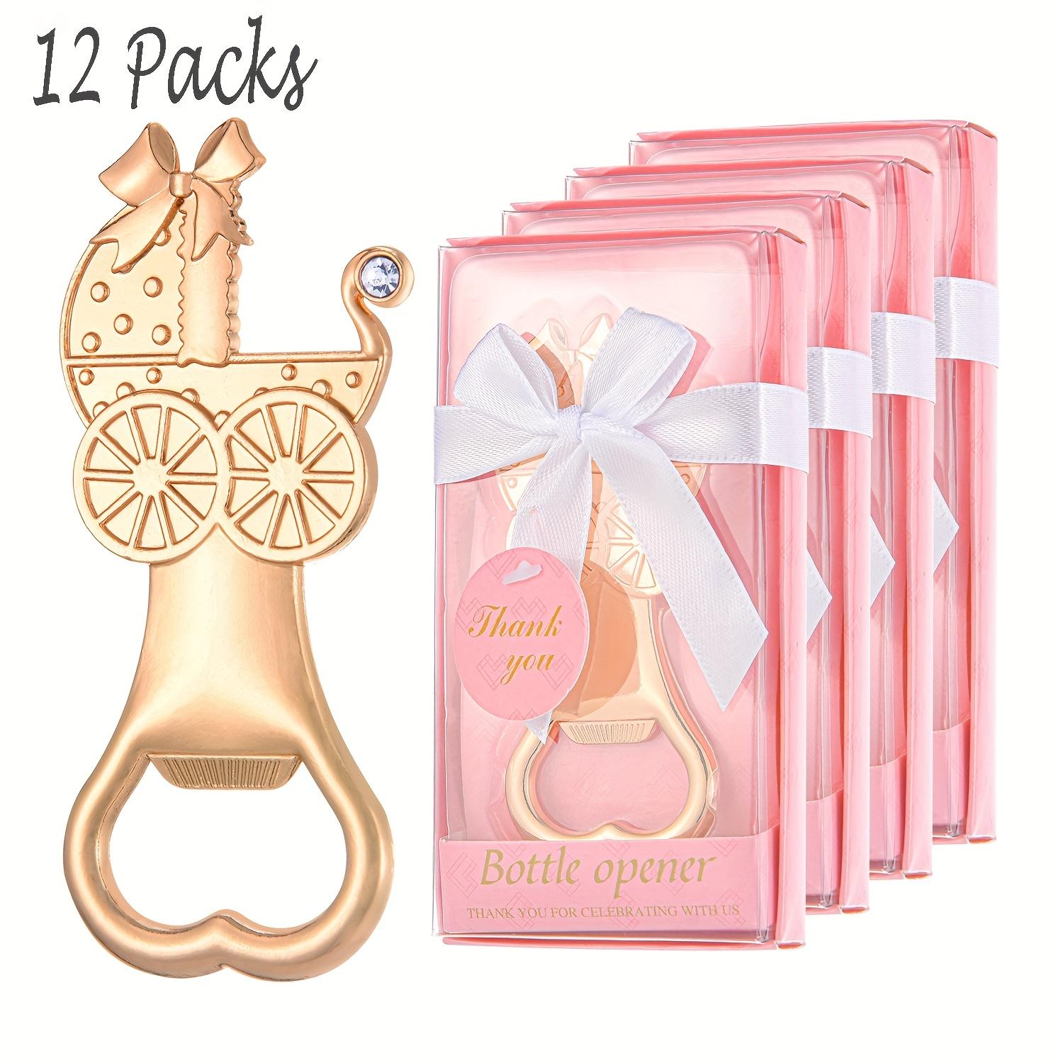 

12pcs Pink Push Cart Bottle Openers, Birthday Gifts, Party Gifts, Decorative Souvenirs, Gift Boxes for Guests to Share Gender and Party Preferences, 12pcs