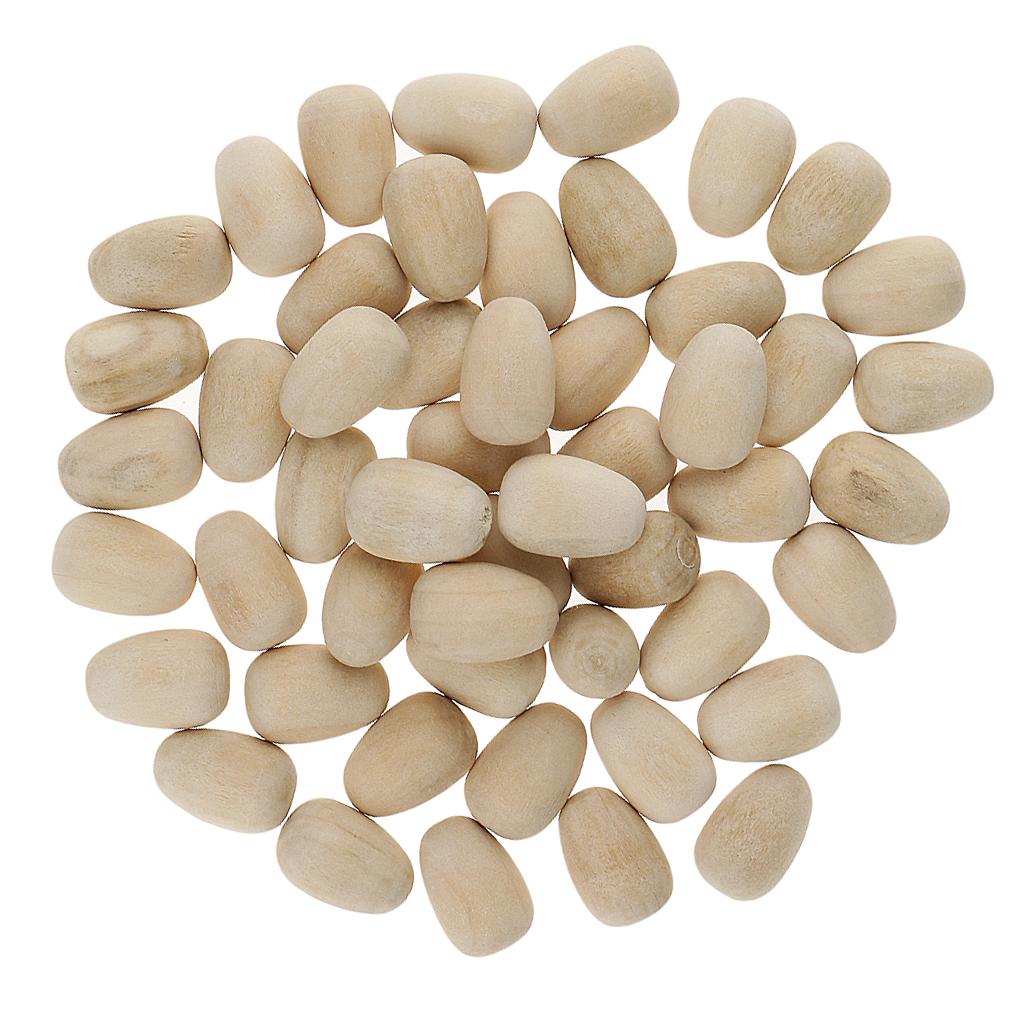 50 Pieces Unpainted Wooden Eggs 16x12mm – For Easter, Crafts, and Displays Easter eggs, charming