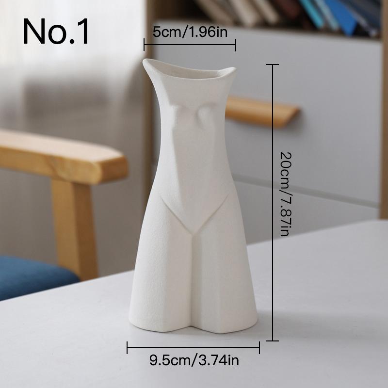 Abstract Human Vase Ceramic Hydroponic Vase Flower Arrangement Home Decor Desktop Art Ornament Garden Decoration