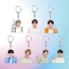 Klíčenka BTS v ležérním stylu, Klíčenka s fotkou Bangtan Boys, Přívěsek na tašku K-popového idola pro fanoušky ARMY(Jin RM Suga Jimin V J-Hope Jungkook)