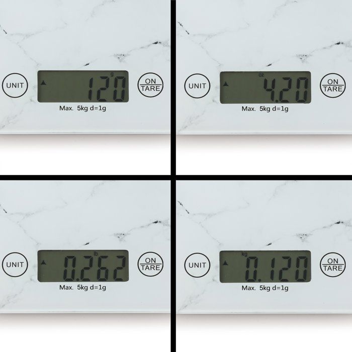 Balance de cuisine électronique - LIVOO - DOM451M - Plateau en verre - 5 kg - Multifonctions