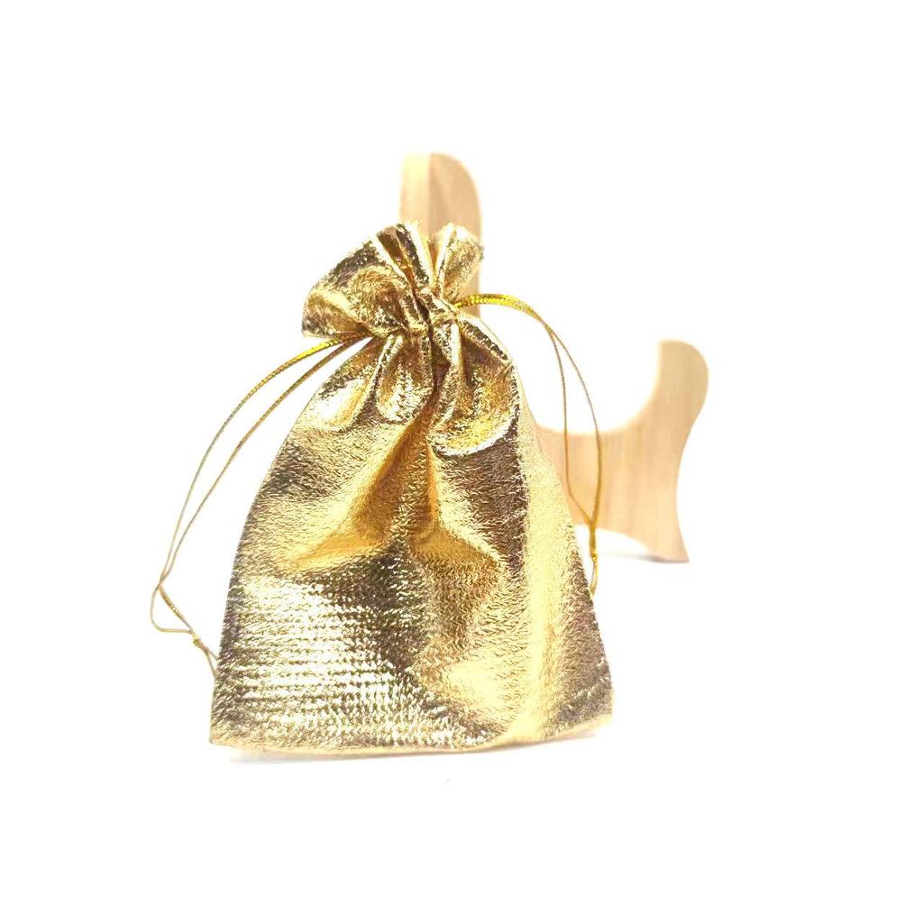 Gold & Silver Drawstring Jewelry Pouch - Perfect for Packaging, Candy Storage, or Gift Bag