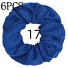 6pcs/lot Candy Color Scrunchies Elastic Hair Band Women Girls Ponytail Holder Rubber Accessories Waffle fabric
