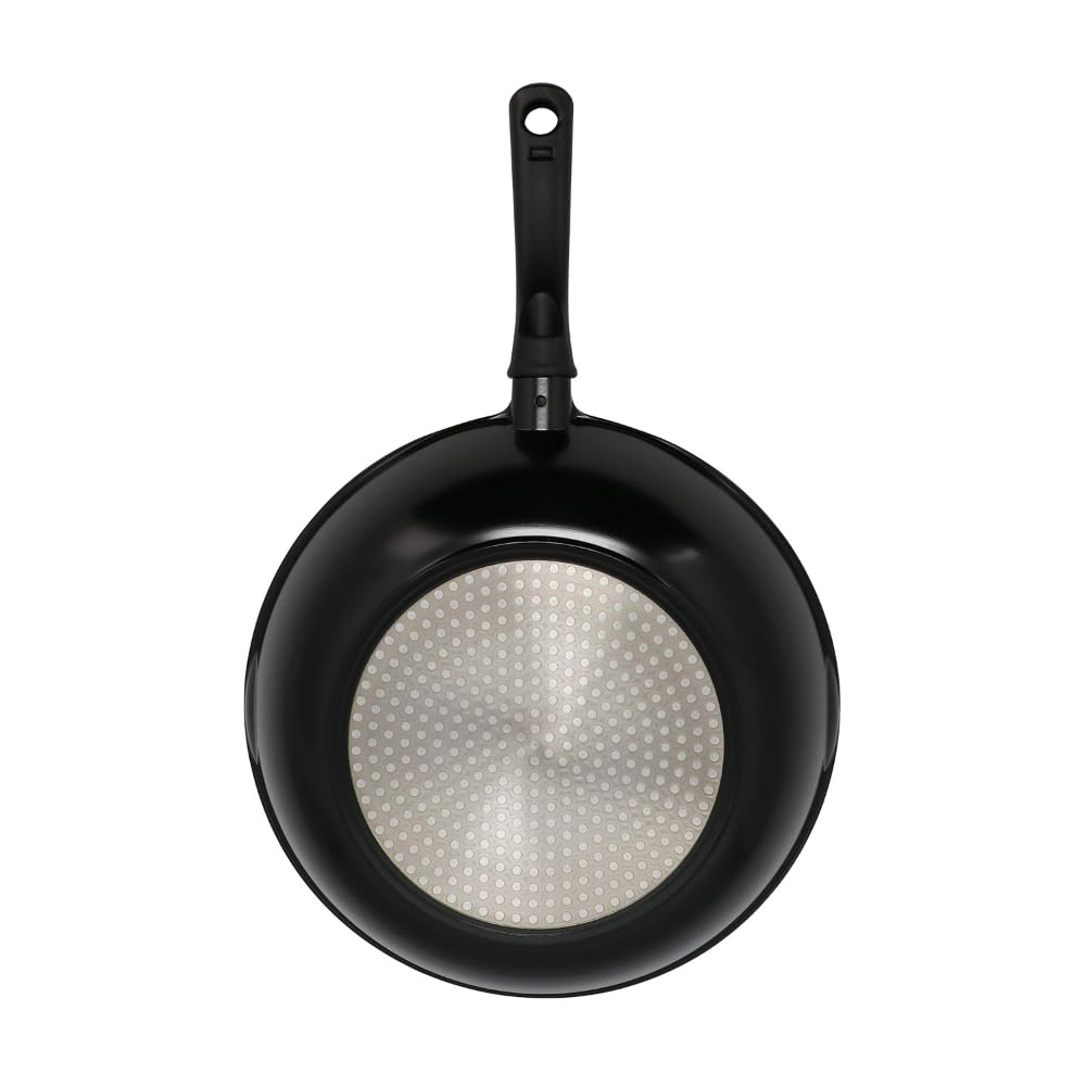 LIV PLUS Deep Frying Pan 28cm Wok Pan, IH and Gas Stove Compatible, Lightweight, with Pouring Spout, NM-415 (Extremely Lightweight Frying Pan)