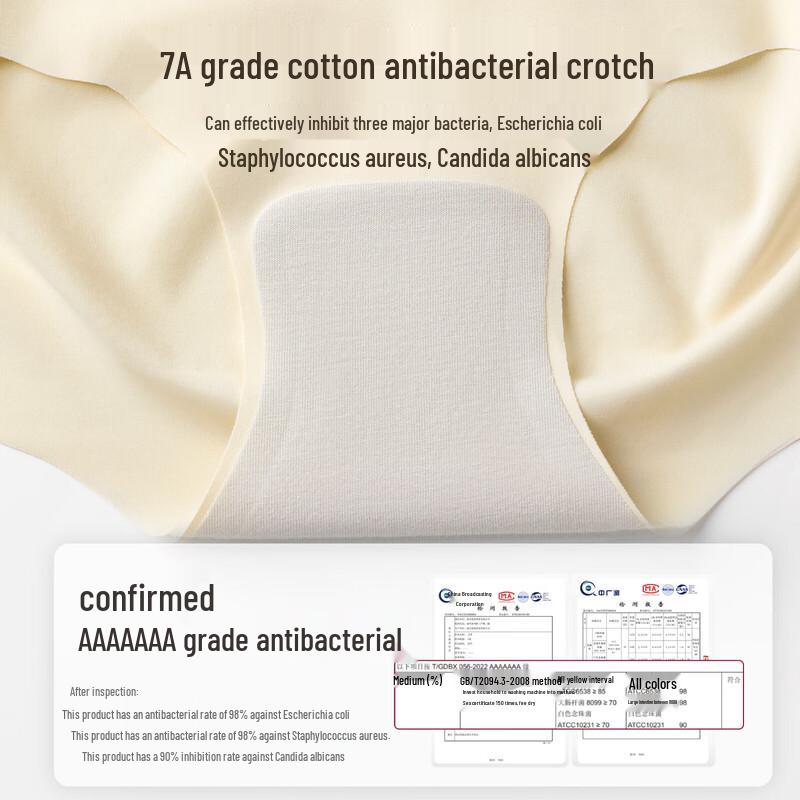 SecretWorld Women's Cotton Crotch Antibacterial Seamless Underwear