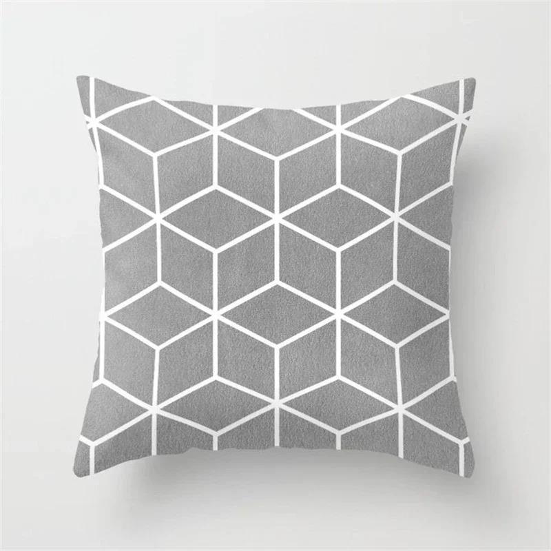 Nordische graue geometrische Kissenhülle moderne Mode Wohnzimmer Sofa Schlafzimmer Kissenbezug