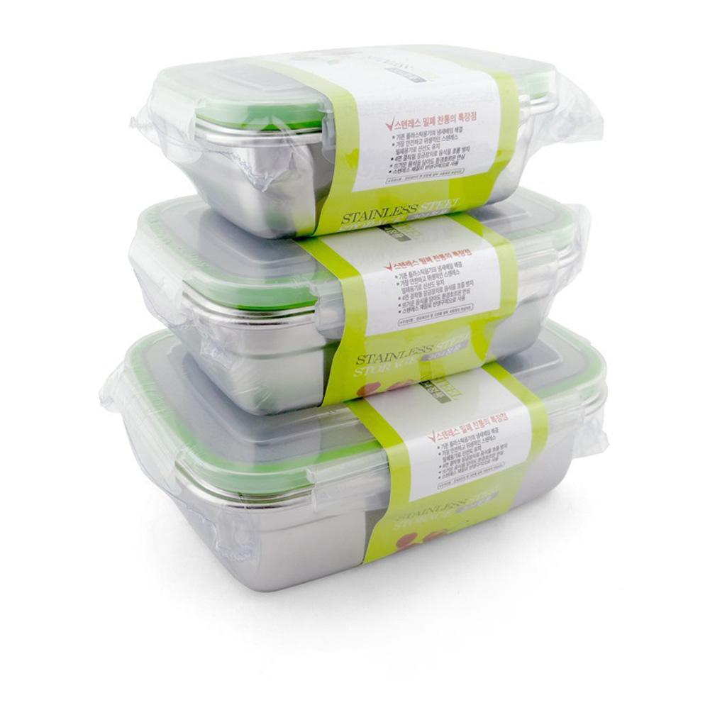 Stainless Steel Food Bento Storage Container Crisper Student Lunch Box