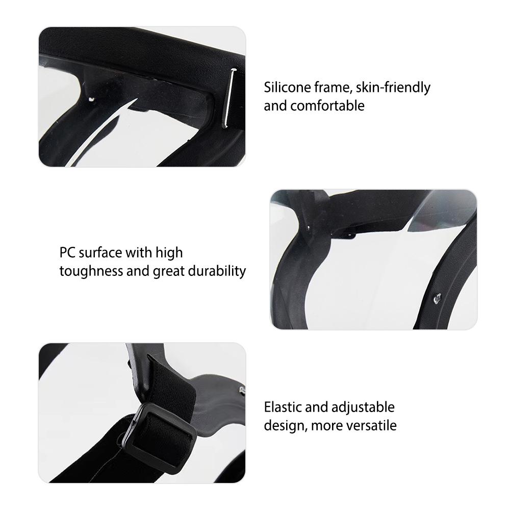 Full Face Shield Clear Protective Face Cover Anti Fog Waterproof Windproof Breathable Safety Face Shield Built in Anti