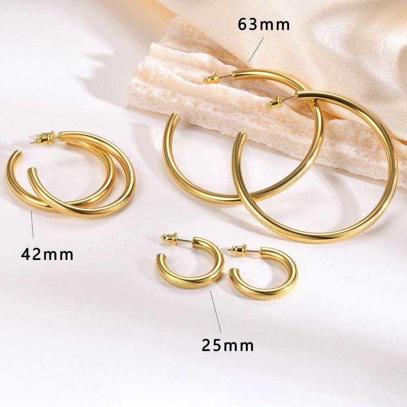

INS GWe Titanium Steel Sexy Fashion Elegant Female Simple Bracelet Gold 25mm