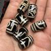 Personalized Retro Cultural Dzi Beads Totem Patterned Bracelet & Agate Necklace Accessories.