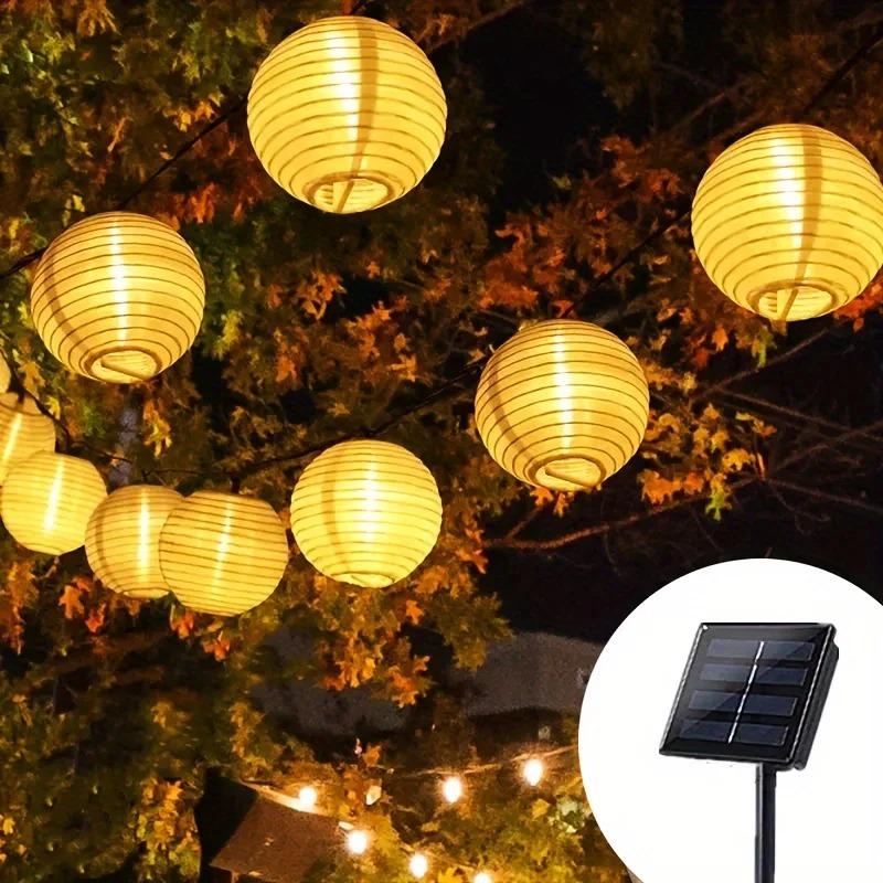Waterproof Lantern 10/20/30 LEDs Solar String Light 3.5/5/6.5M Outdoor Garland Fairy Lamp for Christmas Garden Wedding Party Festival Deco