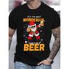 Christmas Tree Pattern Men's T-Shirt Funny Santa 3D Print Summer Casual Short Sleeve Crew Neck Top