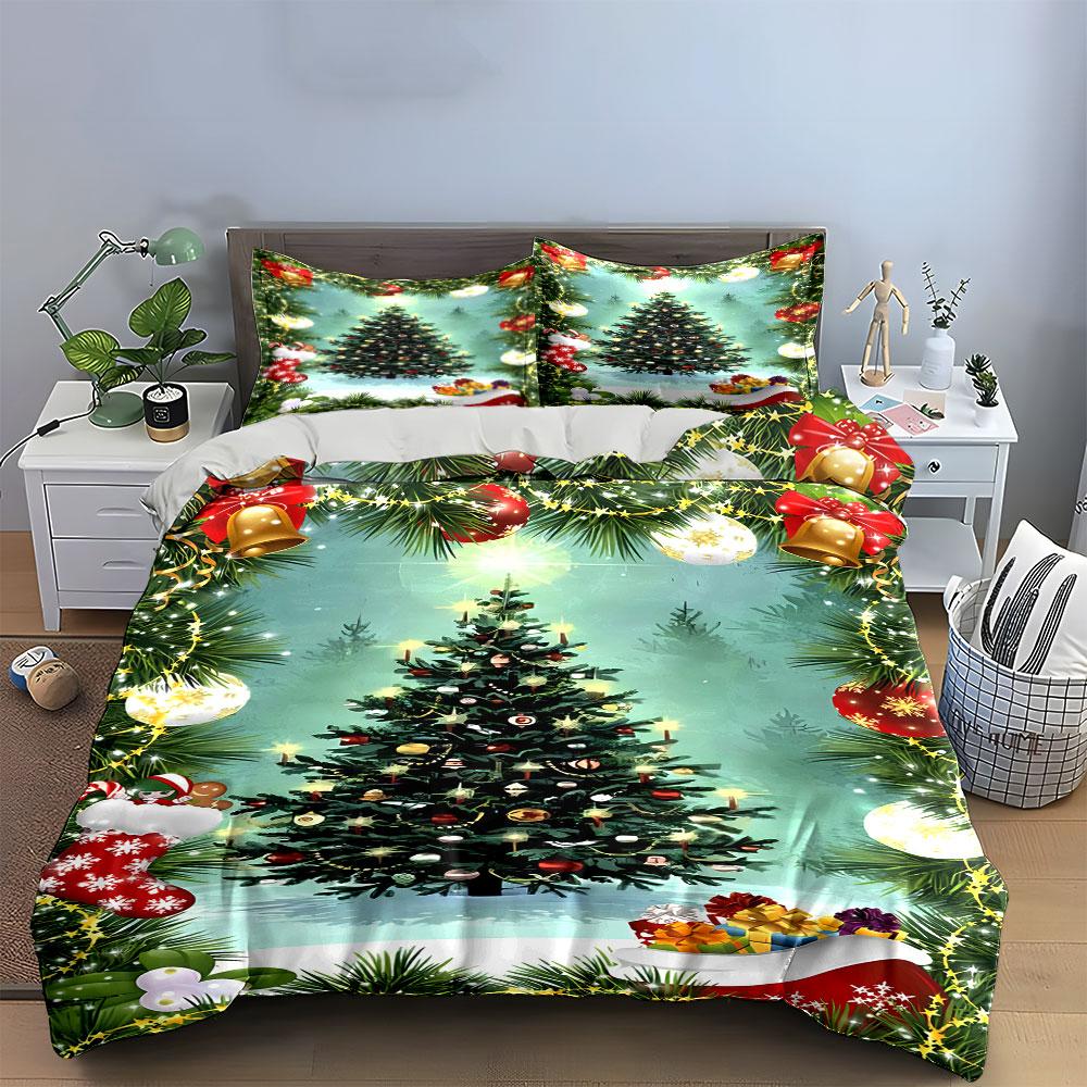 Christmas Tree and Ornaments. Bedding Sets Duvet Cover Sets Duvet Covers Pillowcases(1* Duvet Cover 2* Pillowcases Without Duvet Insert)