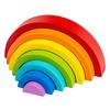Wooden Stacker Blocks Puzzles Large Arch Shape Colorful Educational Stacking Toy for Toddlers Type