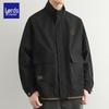 Luozhi Men's Spring Autumn Loose Stand Collar Casual Jacket