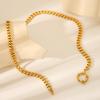 1pc Classic Cuban Link Chain Necklace for Women Men Trendy Fashion Hip Hop Choker Statement  Party Jewelry Gifts