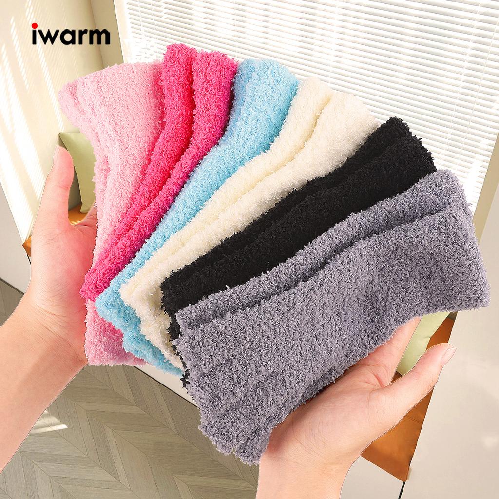 Plush half-finger gloves men's and women's plush cold-proof warm gloves thickened coral fleece knitted gloves