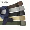 Men's and Women's Anti-Allergy Nylon Belt - Smooth Buckle for Casual, Formal, Outdoor and Daily Wear | Unisex Belt | Large Size Belt