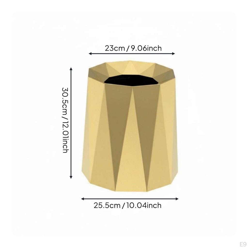 Modern Decorative Garbage Bin Nordic Design Double Layer Trash Can Large Capacity Geometric