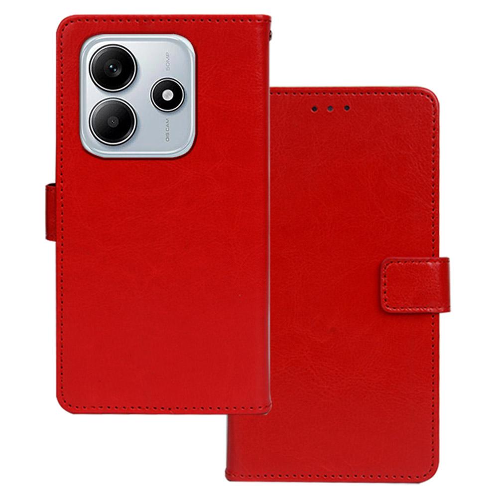 

IDEWEI for Xiaomi Redmi Note 14 5G Case Card Slots Holder Leather Phone Cover Crazy Horse Texture B