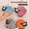 Toalha de Mão Chenille Ovelha Fofa - Animal de Desenho Animado Pendurável Absorvente