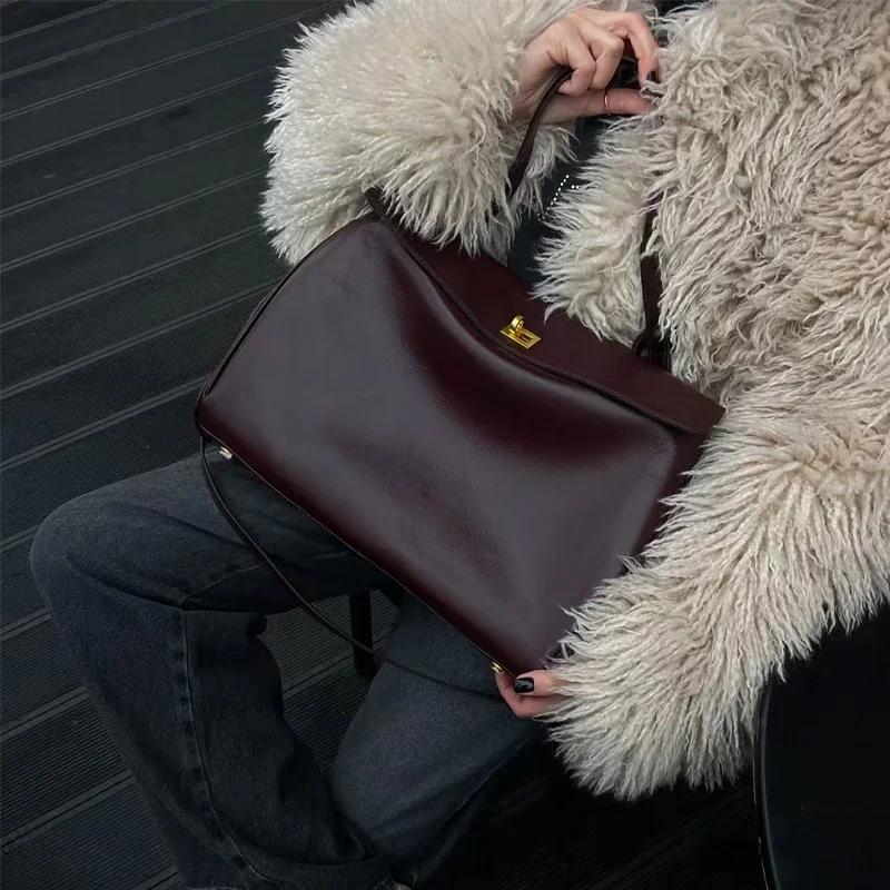 Nuova Borsa Rodeobag Grande Capacità in Pelle da Donna con Serratura Avanzata Fashi Borsa Sottobraccio ad Alta Sensibilità