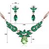 Women's Rhinestone Flower Pendant Alloy Necklace Earrings Wedding Jewelry Set