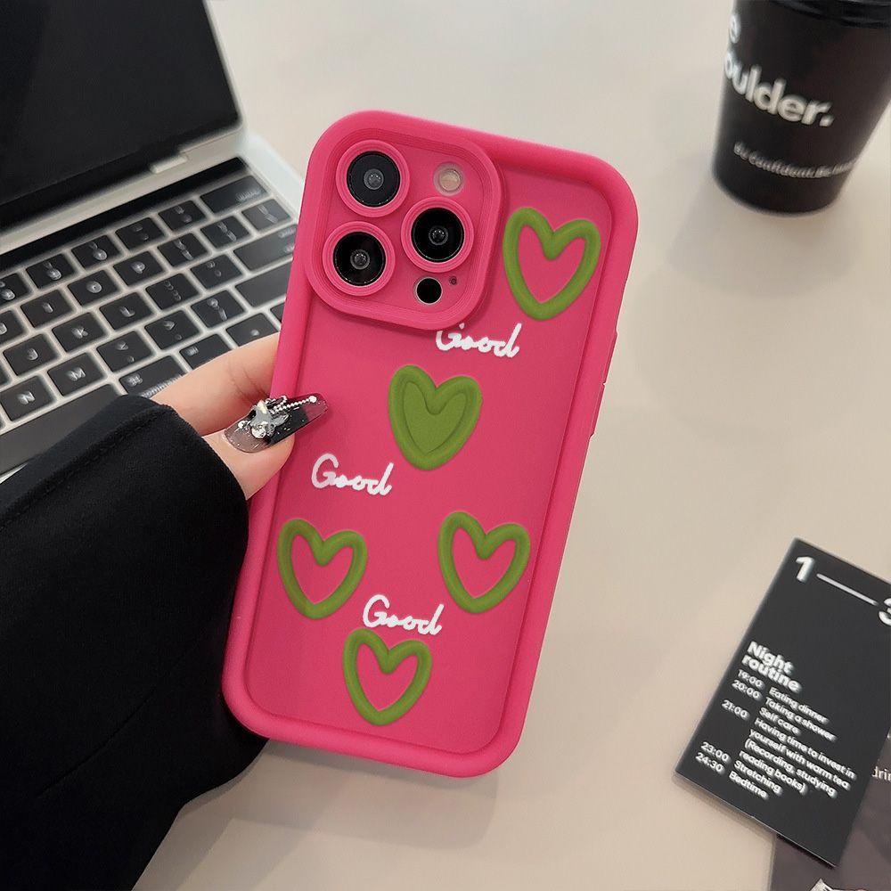 Cool Green Love for iPhone17PorMax Phone Case 17 Apple 16 Matte 14/15 Premium 13