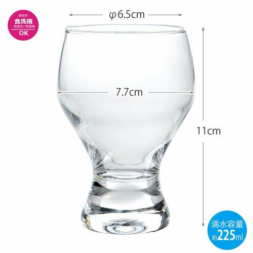 Toyo Sasaki Glass Wine Glass Set, 225ml, Made in Japan, Dishwasher Safe, Pair of Wine Glasses for Red and White Wine, Gift, G101-T273