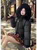 Hooded Cotton-padded Jacket Short Winter Thickened Warm Coat With Fur Collar