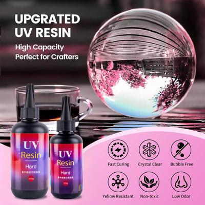10/25/50/60/100/200g Quick Drying Hard Clear UV Resin Adhesive Ultraviolet Liquid Curing UV Lamp Accessories DIY Jewelry Making