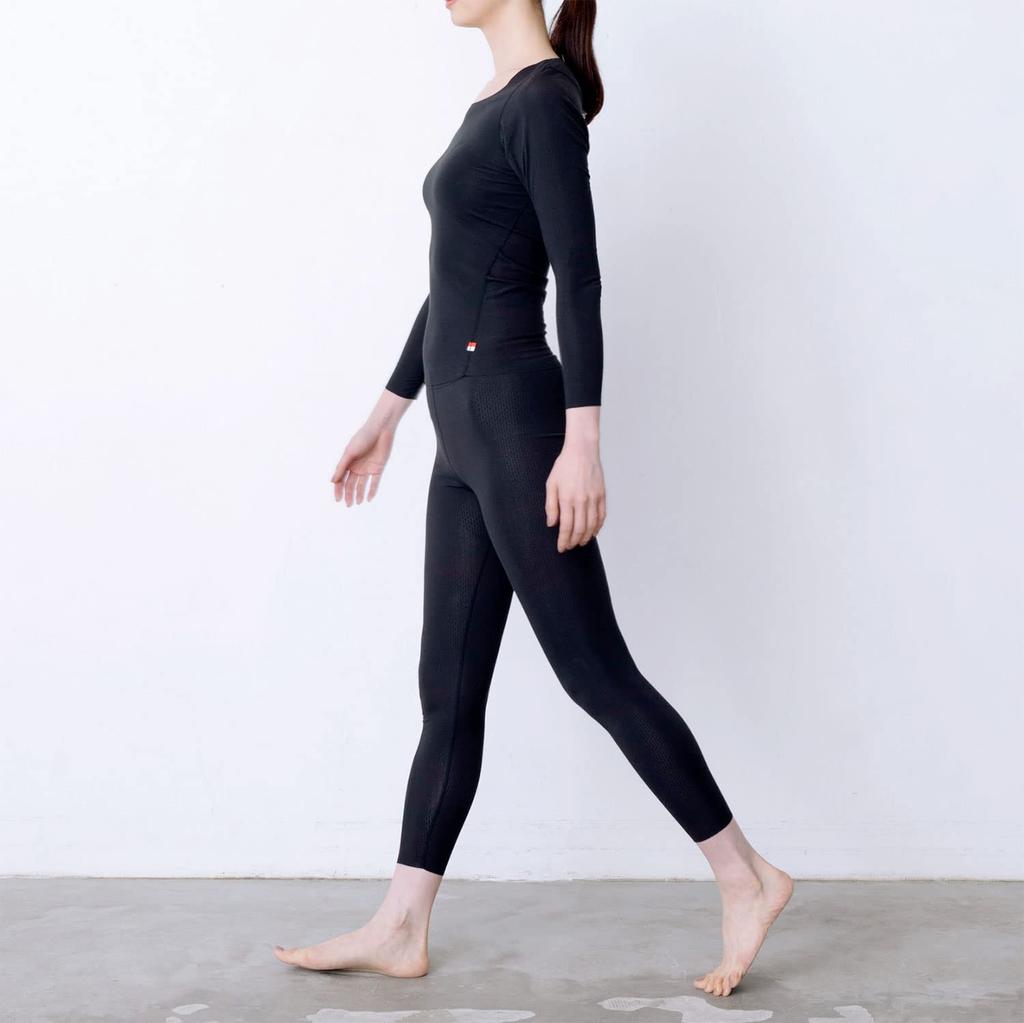 Footmark FOOTMARK BASEWEAR Long Sleeve Basewear In Black and Made In Improves Reduces Casual Posture Corrects Relieves and Product 709901 Women's