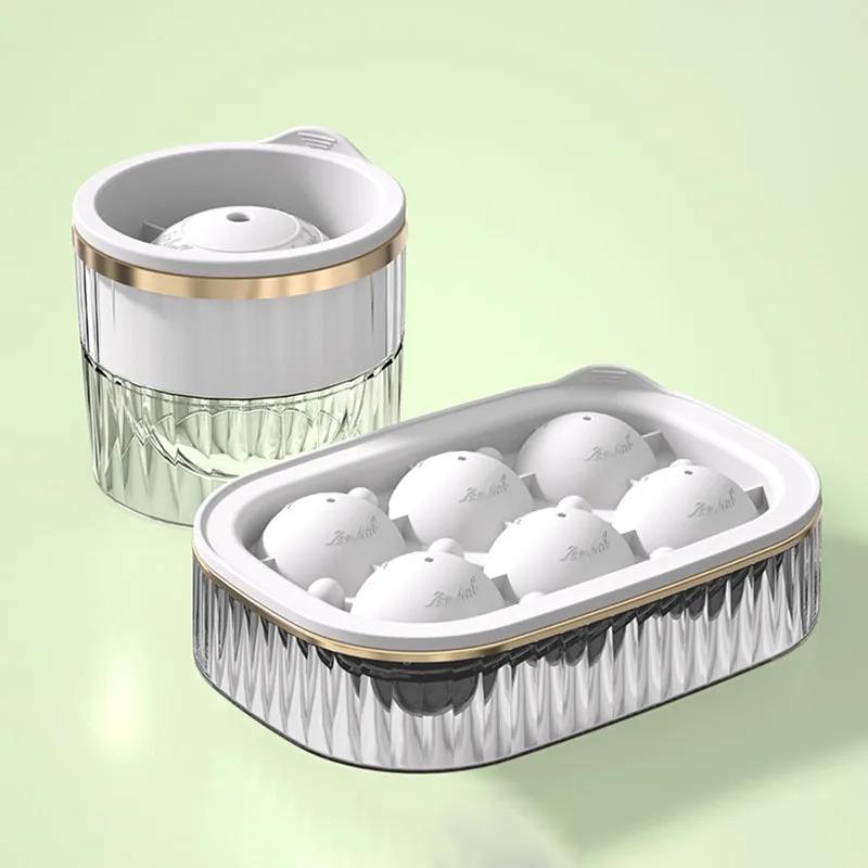 Bar Whiskey Round Ice Cube Maker Silicone Large Ball Shape Spherical Ice Cube Mould Machine Quick Freezer Kitchen Gadgets